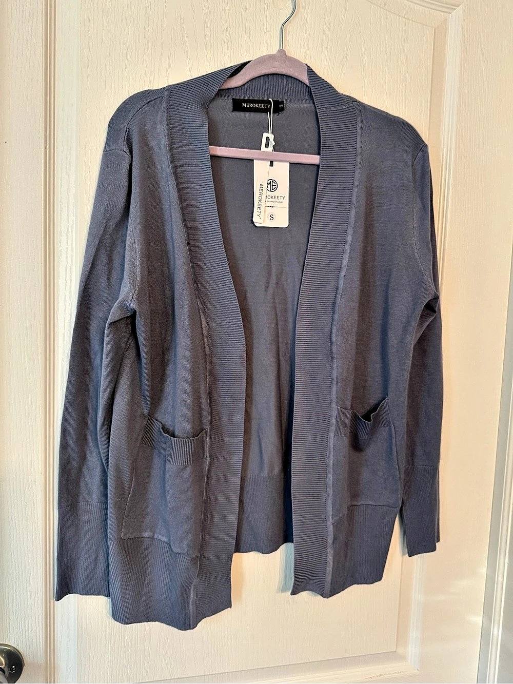 MEROKEETY Open Front Cardigan NWT